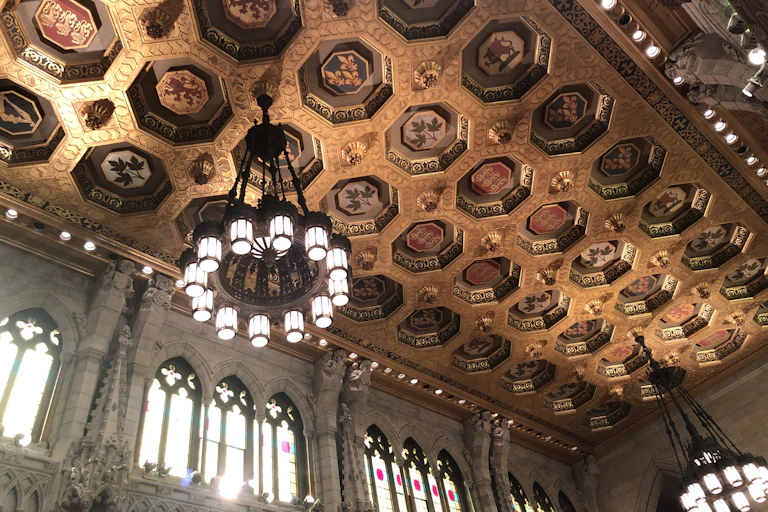 The ceiling of Canada's Senate chamber.