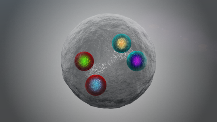 Illustration of a tetraquark.