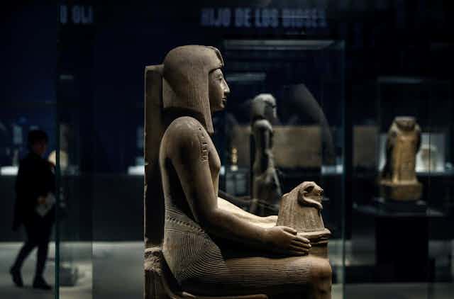 Egyptian statue in the British Museum.