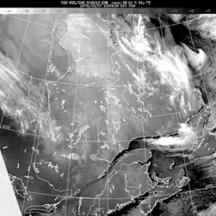 Black and white satellite image