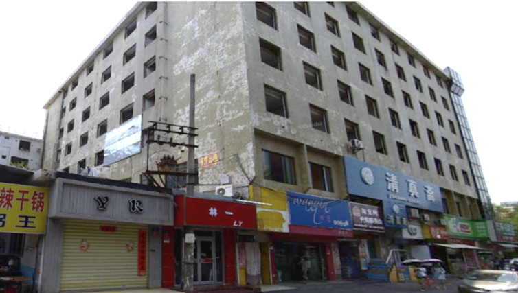 Building that used to be a hotel.