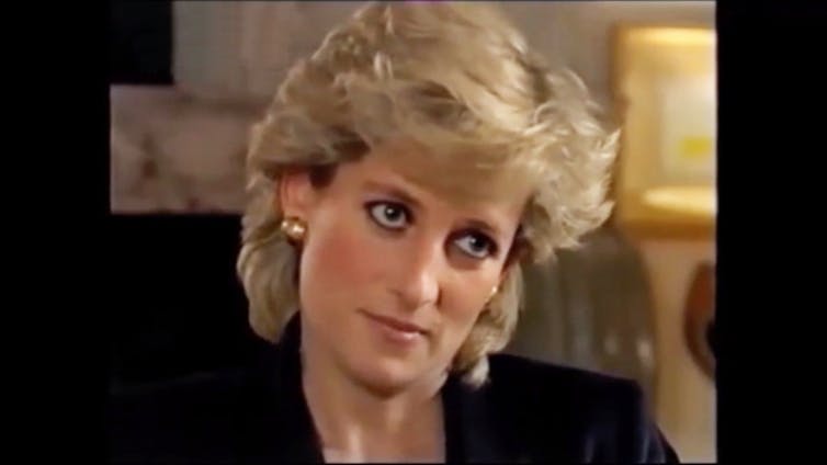 Still from The Diana Interview.