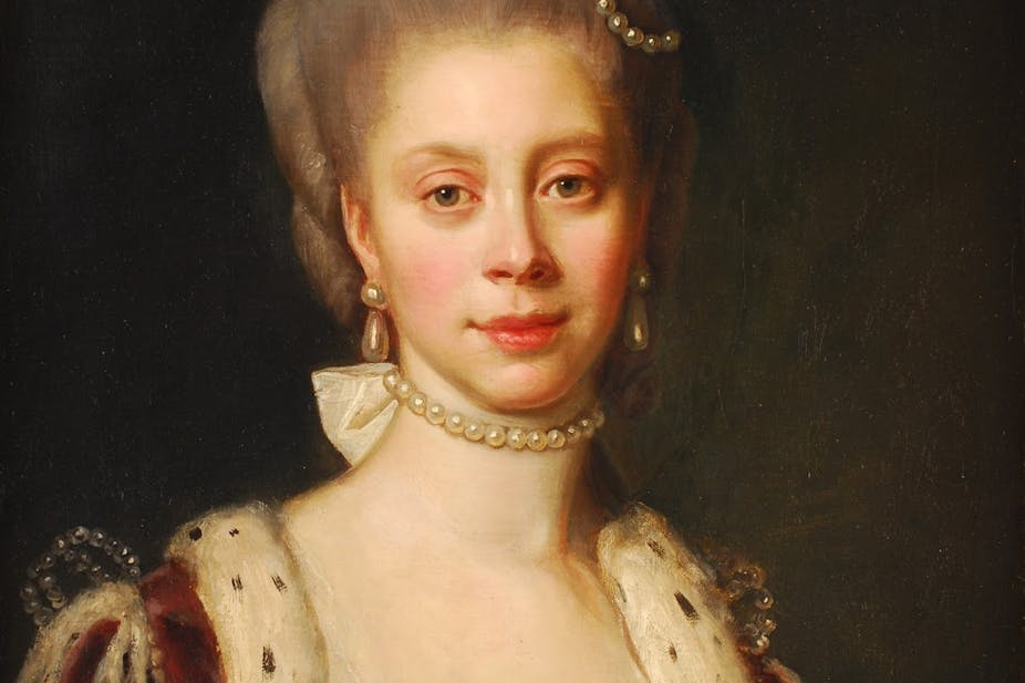 Painting of Queen Charlotte by Nathaniel Dance-Holland.
