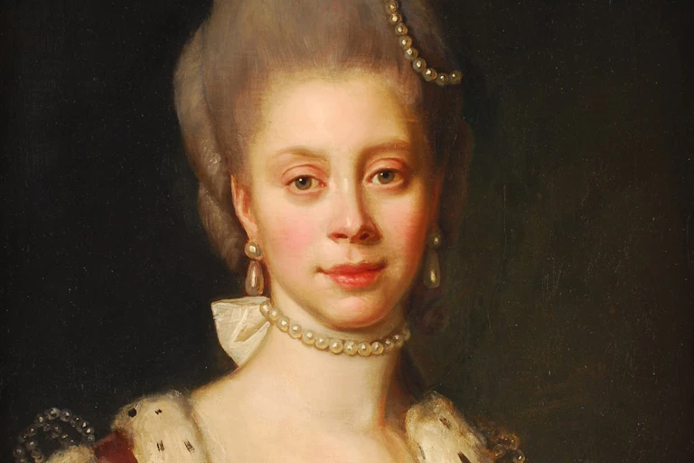 Painting of Queen Charlotte by Nathaniel Dance-Holland.