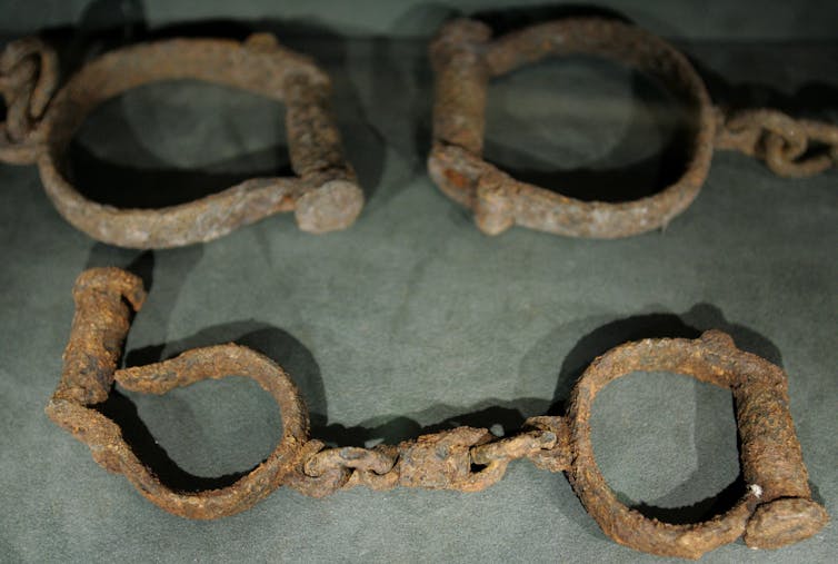Shackles used for slaves