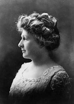 A woman in profile