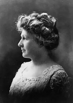 A woman in profile