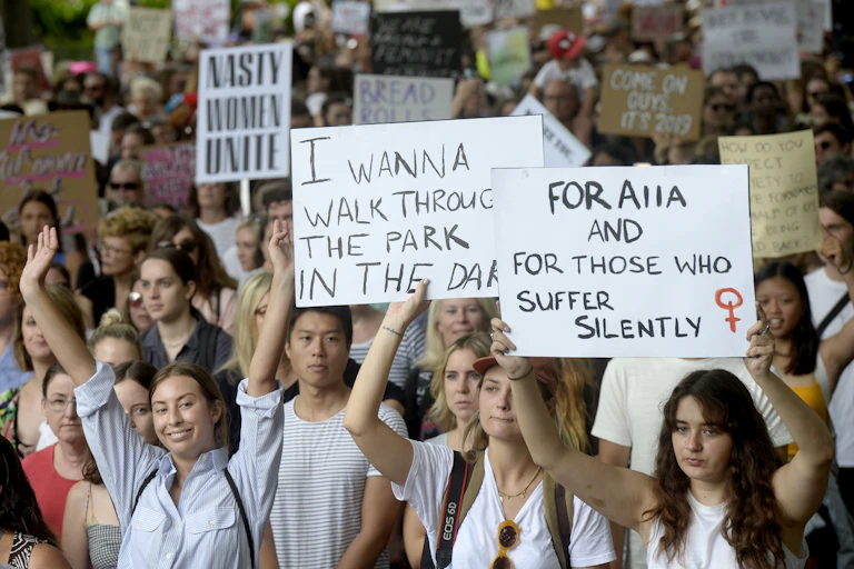 Protestors at the 2019 Sydney Womens march