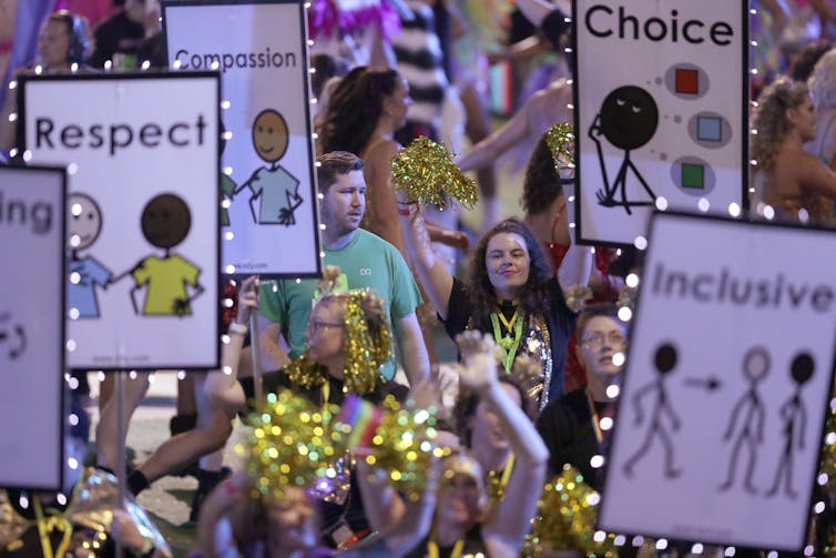 Attendees at this year's Gay and Lesbian Mardi Gras parade.