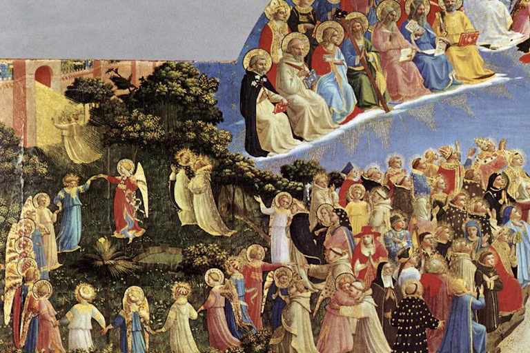 Fra Angelico's Last Judgment, dancing angels.