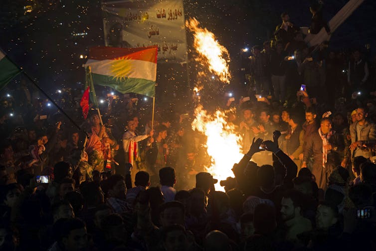 Celebrations for Nowruz, Iranian new year, Iraq, 2016