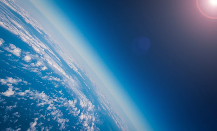 Satellite image of Earth's atmosphere