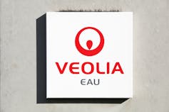 Veolia water logo on a wall