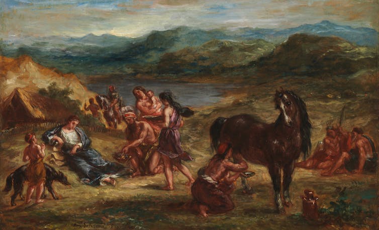 Depiction of Ovid among the Scythians.