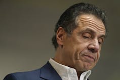 New York Gov. Andrew Cuomo gets a COVID-19 vaccine.