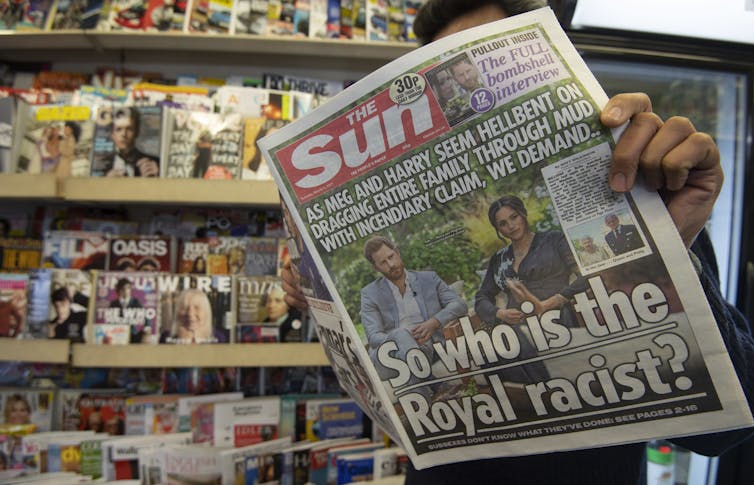 Front page of The Sun after the interview, 'So who is the Royal racist?'