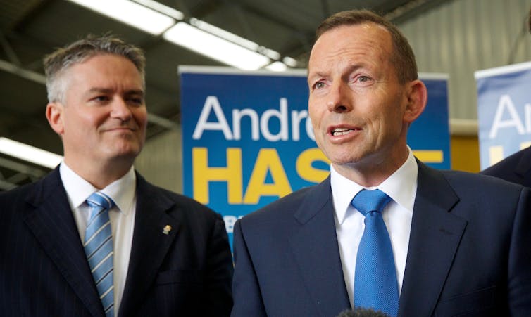 Mathias Cormann and Tony Abbott