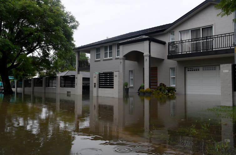 A house is flooded.