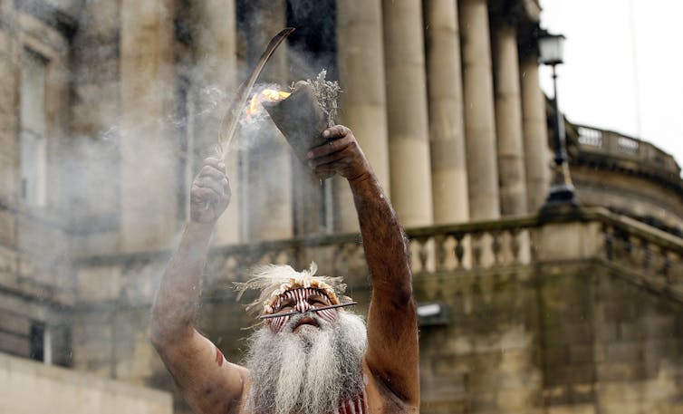 A smoking ceremony.