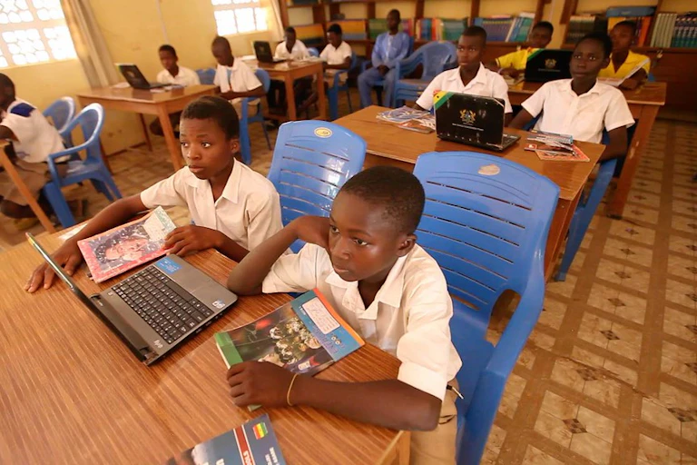 Students in a classroom.