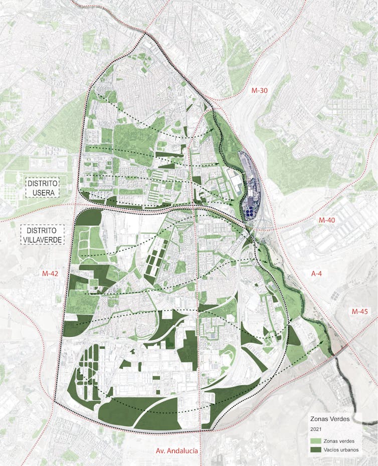 Mapa de zonas verdes