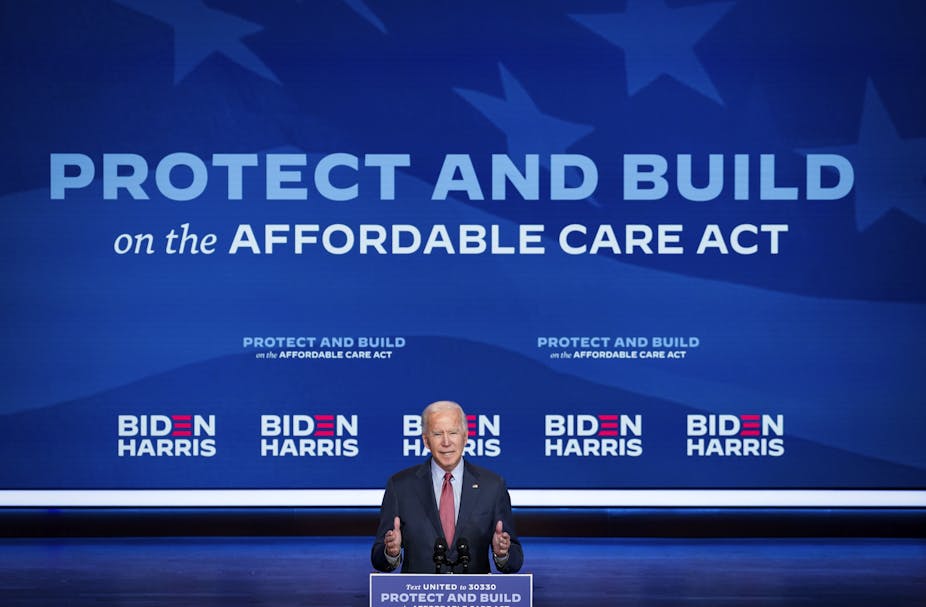 Joe Biden giving a campaign speech.
