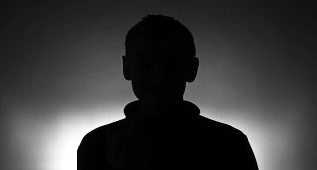 Silhouette of a teenager
