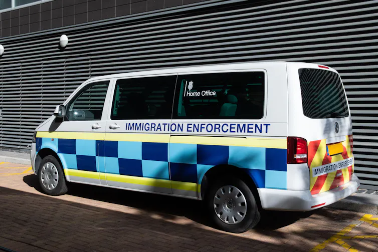 Immigration enforcement van