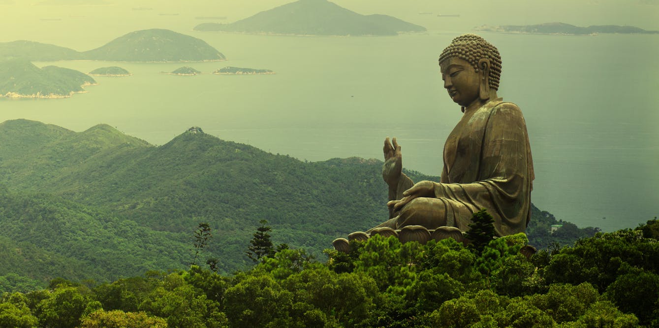 Where did Buddhism get its reputation for peace?