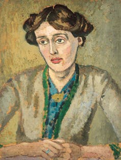 Painting of Virginia Woolf.