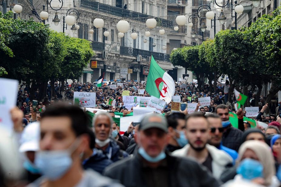Manifestation à Alger, le 26 février 2021.