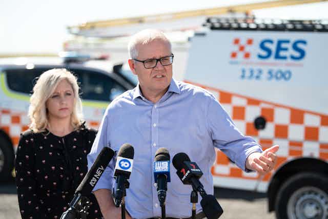 Prime Minister Scott Morrison visits flooded areas of NSW