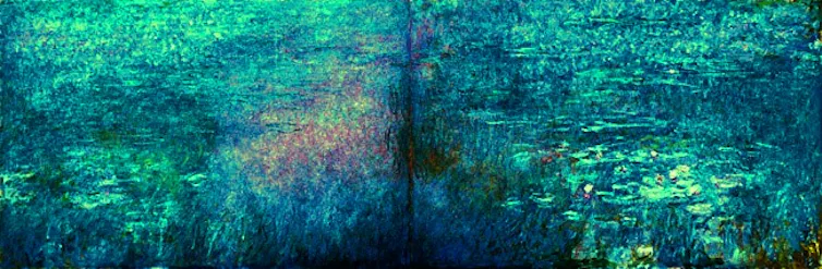 Vibrant water lily artwork by Monet