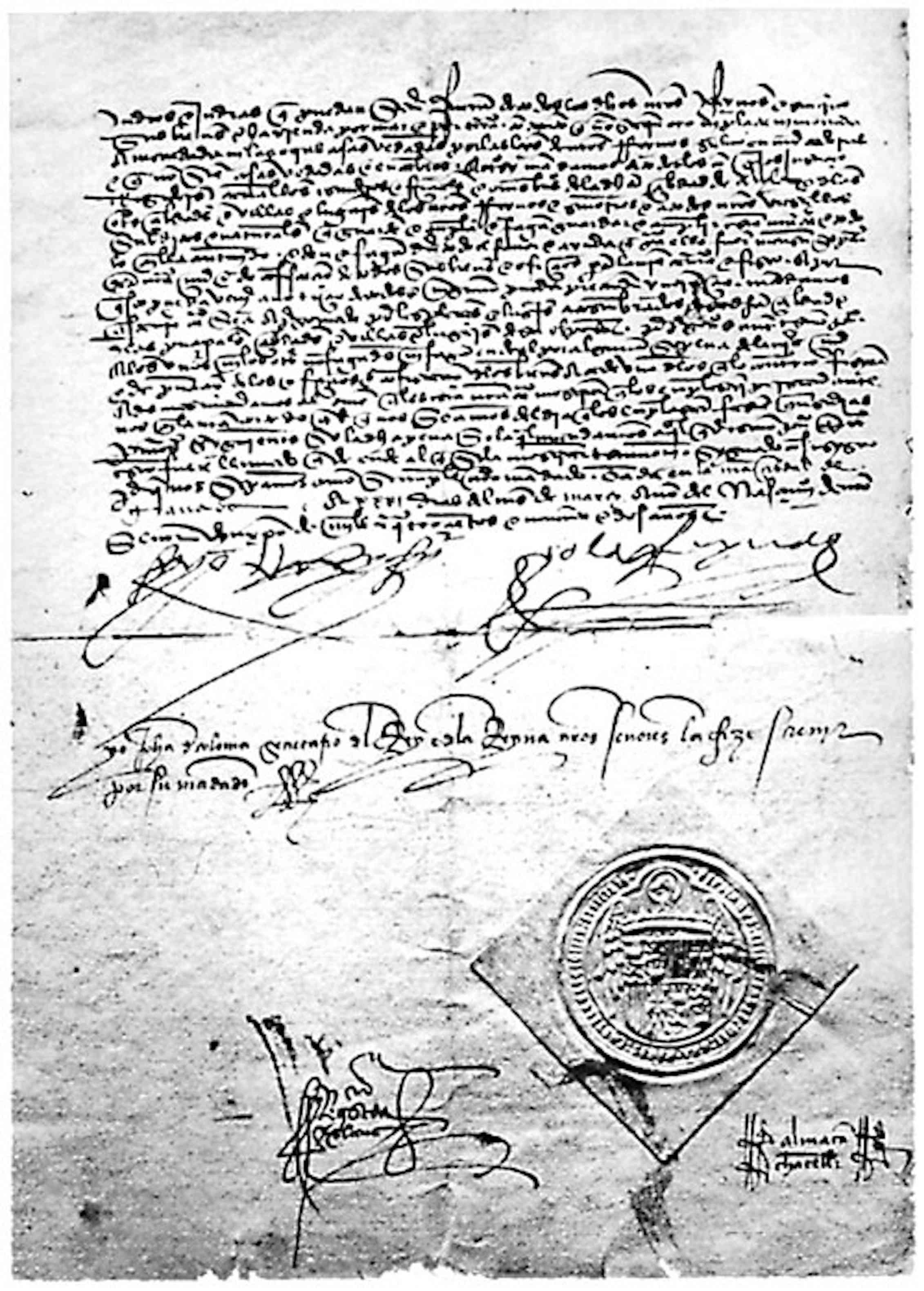 Copia sellada del Edicto de Granada promulgado en la Alhambra el 31 de marzo de 1492 por Fernando II de Aragón e Isabel I de Castilla, según el cual se expulsaba a los judíos de la Corona de Castilla y de la Corona de Aragón. Wikimedia Commons