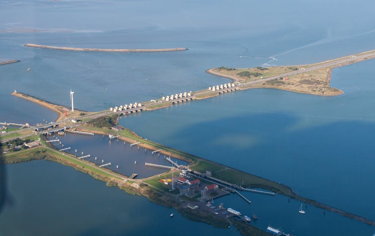 Aerial view of the dam