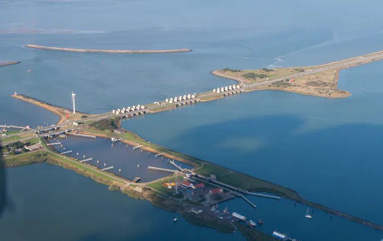 Aerial view of the dam