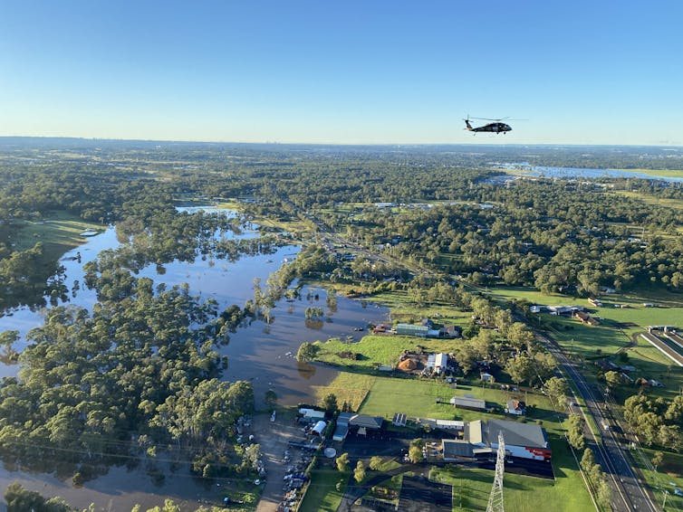 A flooded floodplain in NSW