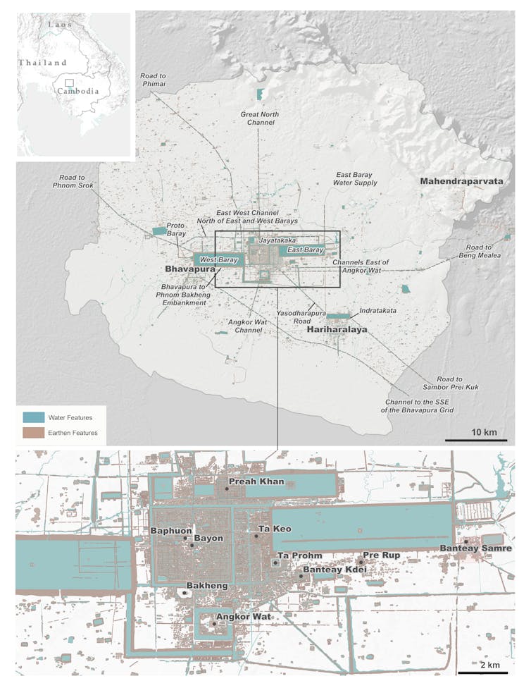 archaeological map of Greater Angkor Region