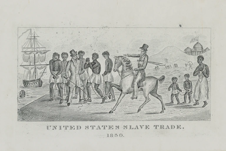 Slaves in 1830 Washington, D.C., overlooked by the US Capitol.