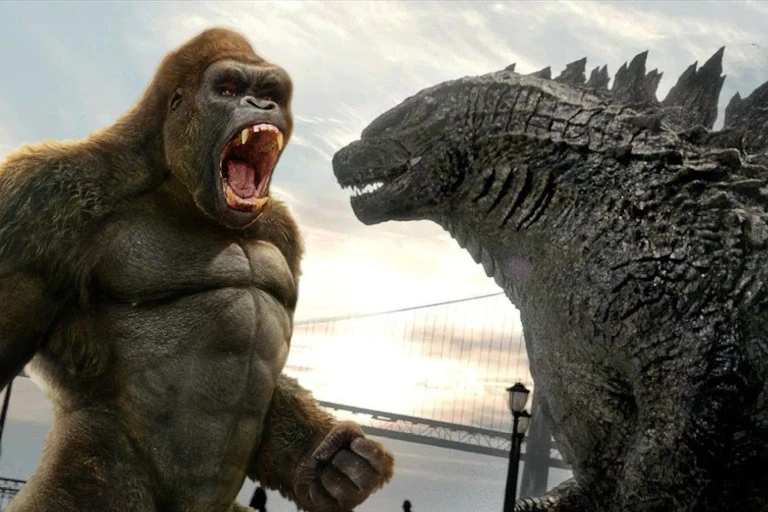 King Kong roars at Godzilla