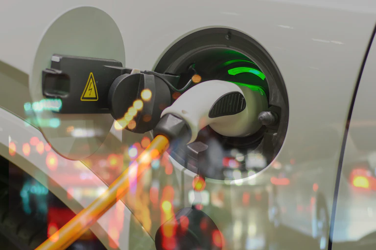 electric vehicle on charge