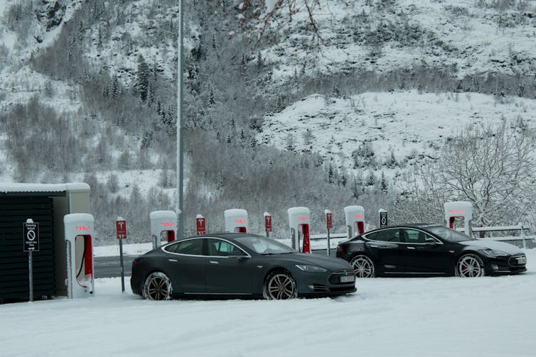 EVs in snow in Norway