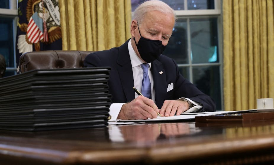 Joe Biden at the White House, 20 January 2021.