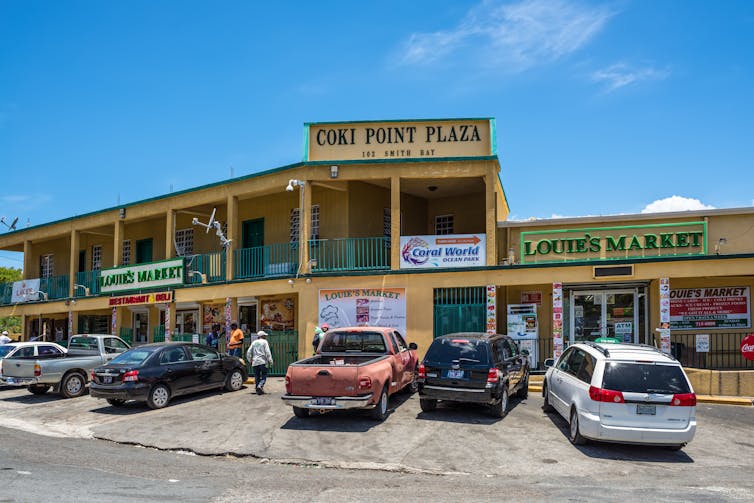 Shopping centre with cars