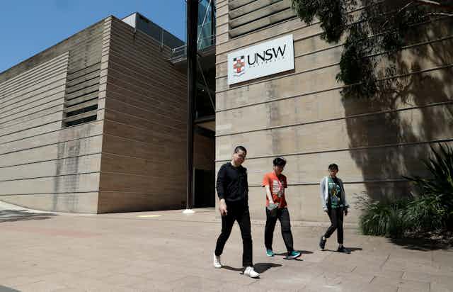 Students walking on UNSW campus