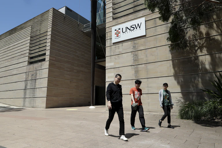 Students walking on UNSW campus