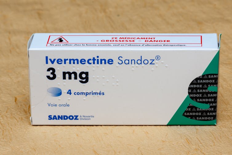 A packet of ivrmectin capsules.