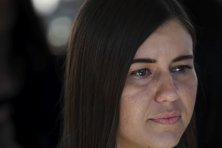 Young woman close up