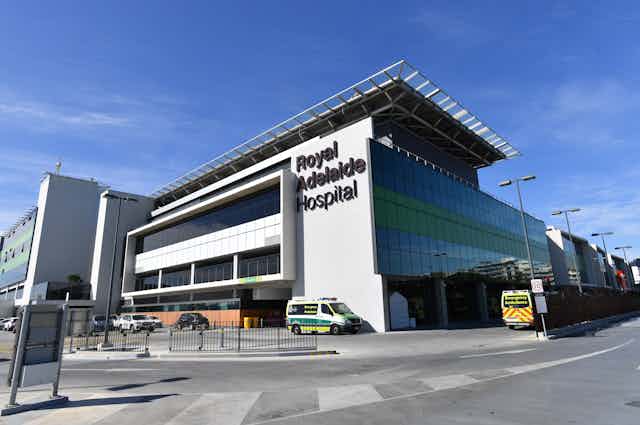 An exterior view of the Royal Adelaide Hospital.