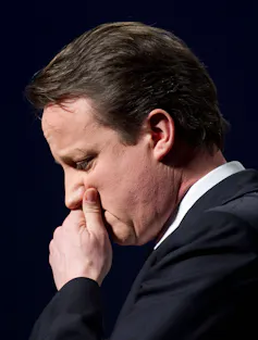 David Cameron looking pensive